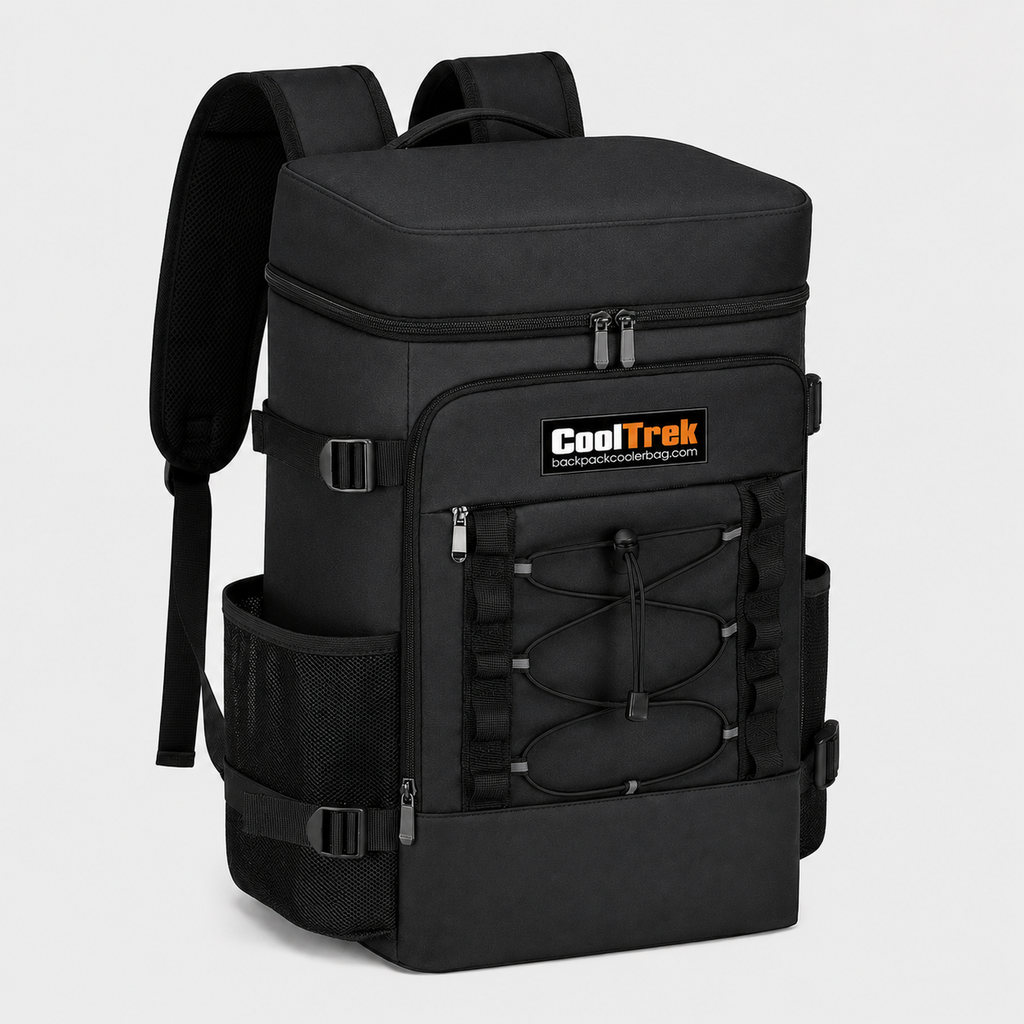 CoolTrek Insulated Cooler Backpack, Leakproof Backpack Cooler Bag with 2 Compartments for Camping, Beach, Picnic & Travel