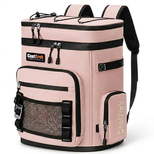 CoolTrek 30L Waterproof Insulated Cooler Backpack - Leakproof PVC Soft Cooler Bag for Camping, Beach, Fishing, Picnic & Outdoor Travel