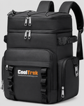 CoolTrek 30L Insulated Cooler Backpack - Waterproof Leakproof Dual-Layer Lunch Backpack for Camping, Picnic, Beach & Travel