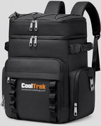 CoolTrek 30L Insulated Cooler Backpack - Waterproof Leakproof Dual-Layer Lunch Backpack for Camping, Picnic, Beach & Travel