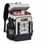 CoolTrek Insulated Cooler Backpack, Leakproof Backpack Cooler Bag with 2 Compartments for Camping, Beach, Picnic & Travel