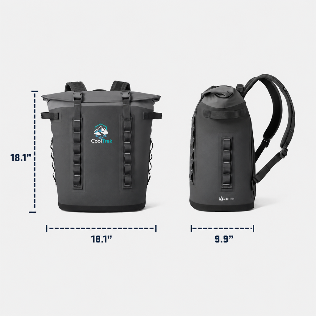 CoolTrek Hopper Backpack Soft Cooler, Waterproof Insulated Cooler Backpack for Picnic, Camping, Hiking & Day Trips