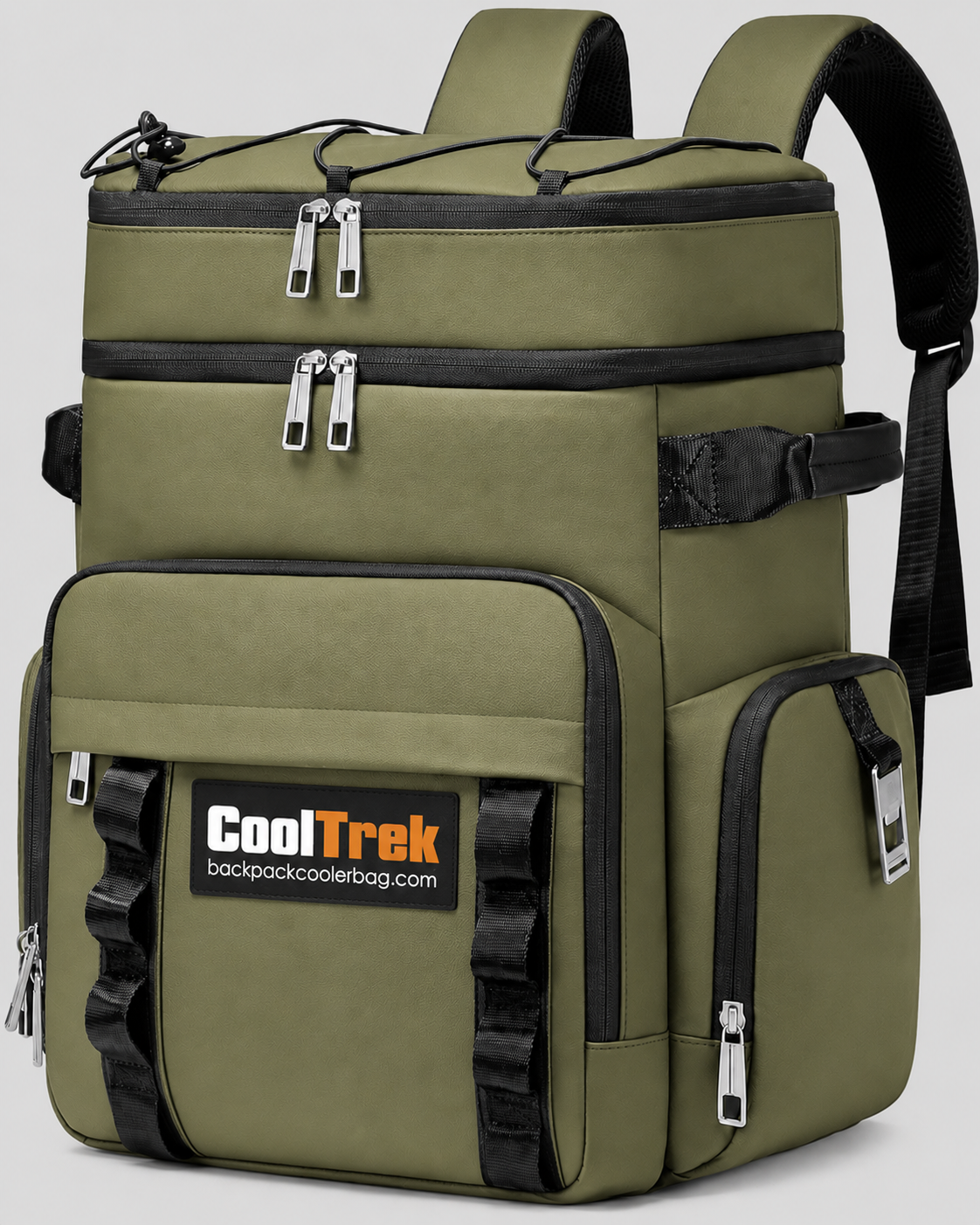 CoolTrek 30L Insulated Cooler Backpack - Waterproof Leakproof Dual-Layer Lunch Backpack for Camping, Picnic, Beach & Travel