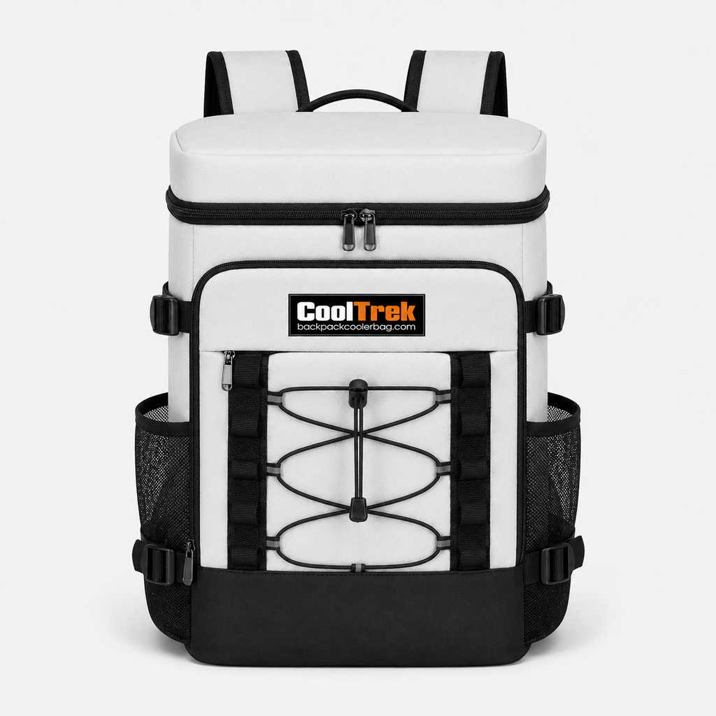 CoolTrek Insulated Cooler Backpack, Leakproof Backpack Cooler Bag with 2 Compartments for Camping, Beach, Picnic & Travel