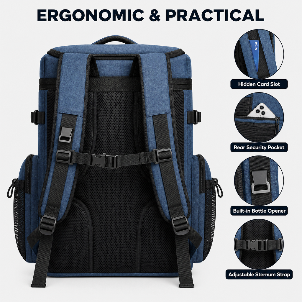 CoolTrek 24L Backpack Cooler Bag, Lightweight Insulated Cooler Backpack for Picnic, Beach, Camping & Travel